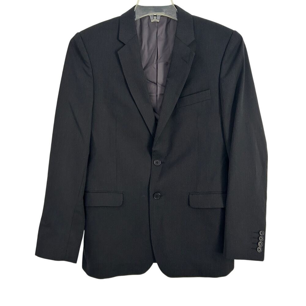 Rothmans New York Mr. Brown Wool Pinstripe Blazer 40R